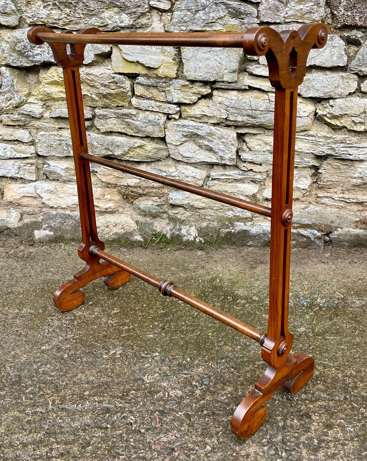 Antique Mahogany Towel Rail