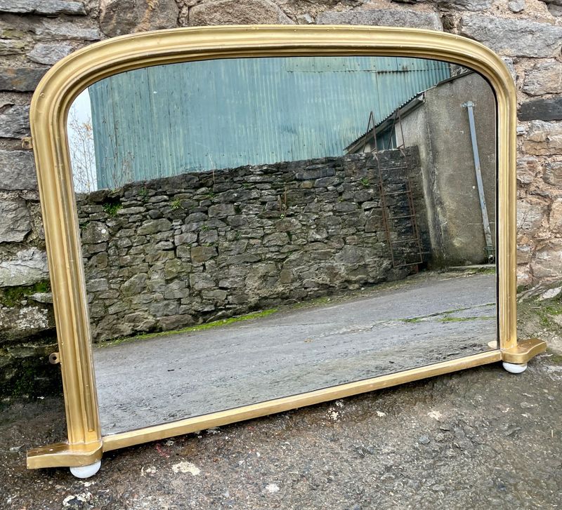 Large Victorian Gilt Overmantel Mirror