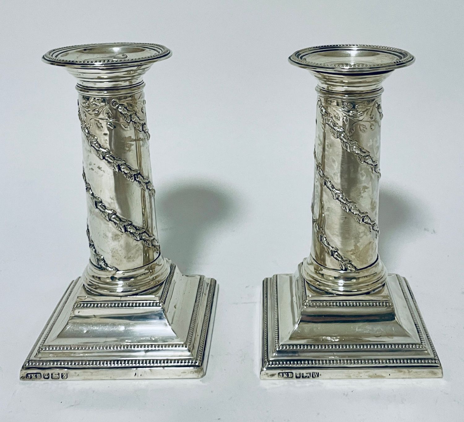 Pair of Victorian Silver Candlesticks