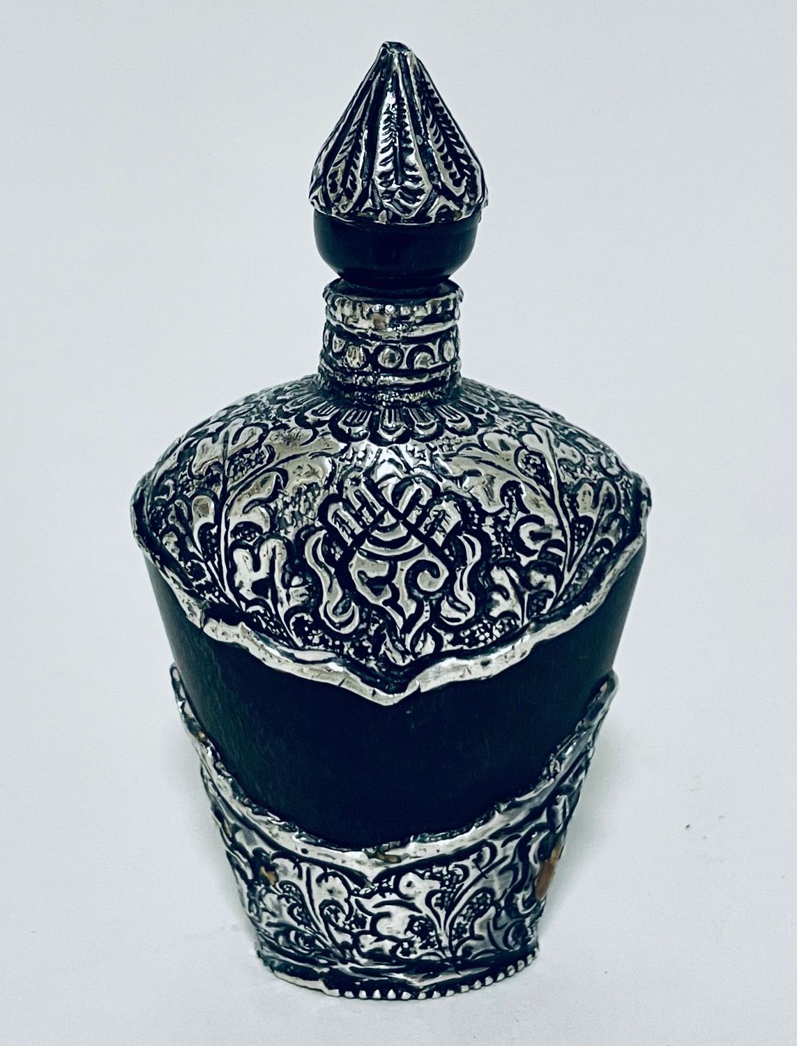 Antique Eastern Horn and Silver Scent Bottle