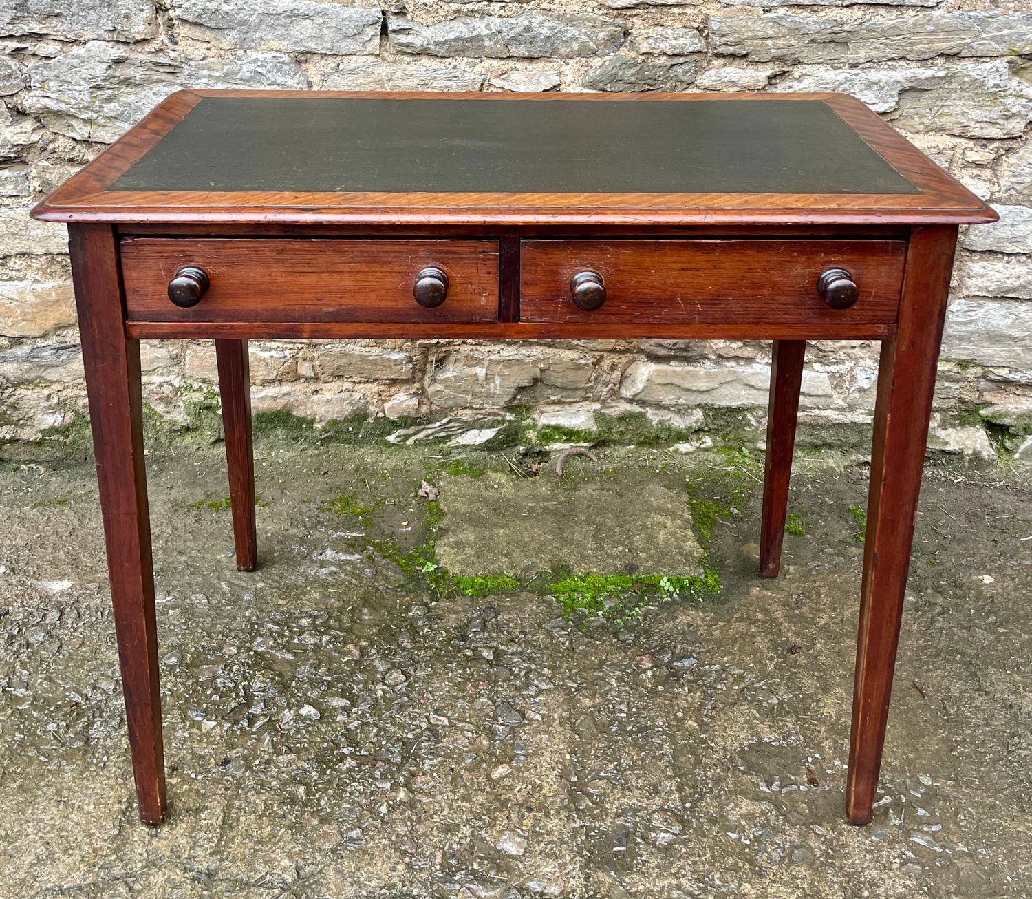 Antique Two Drawer Writing Table