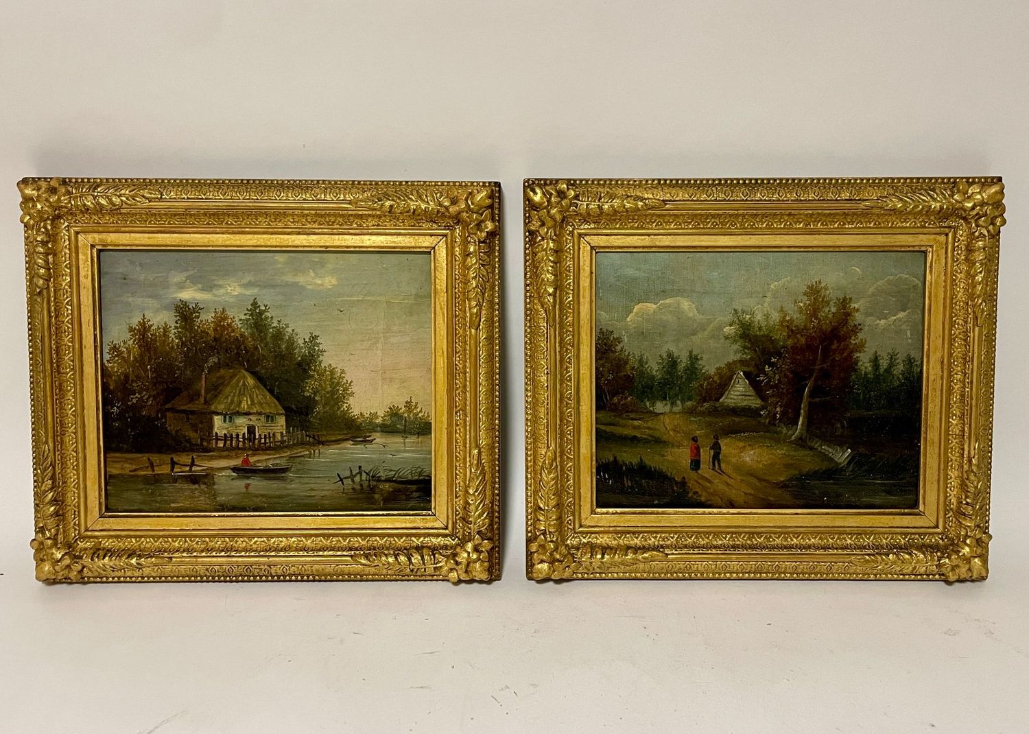 Pair of Continental 19th Century Oil on Canvas Landscapes