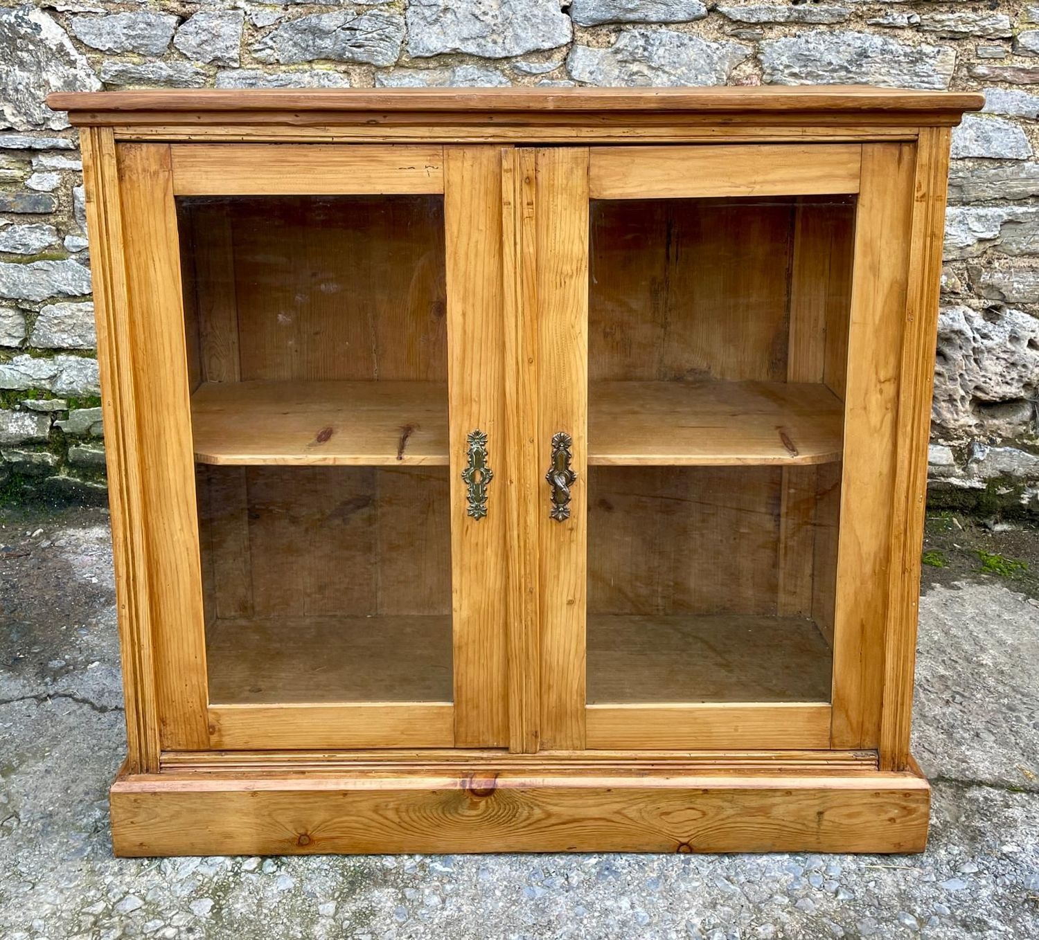 Antique Pine Glazed Cupboard