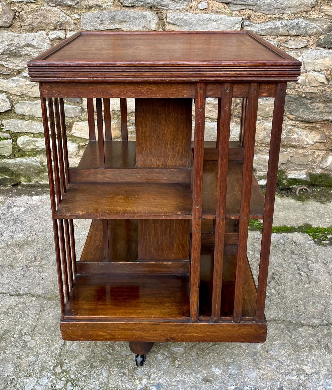 Antique Oak Revolving Bookcase