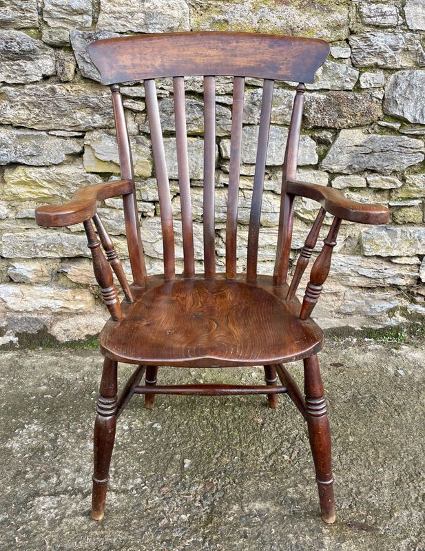 Antique Farmhouse Lathe Back Chair ​