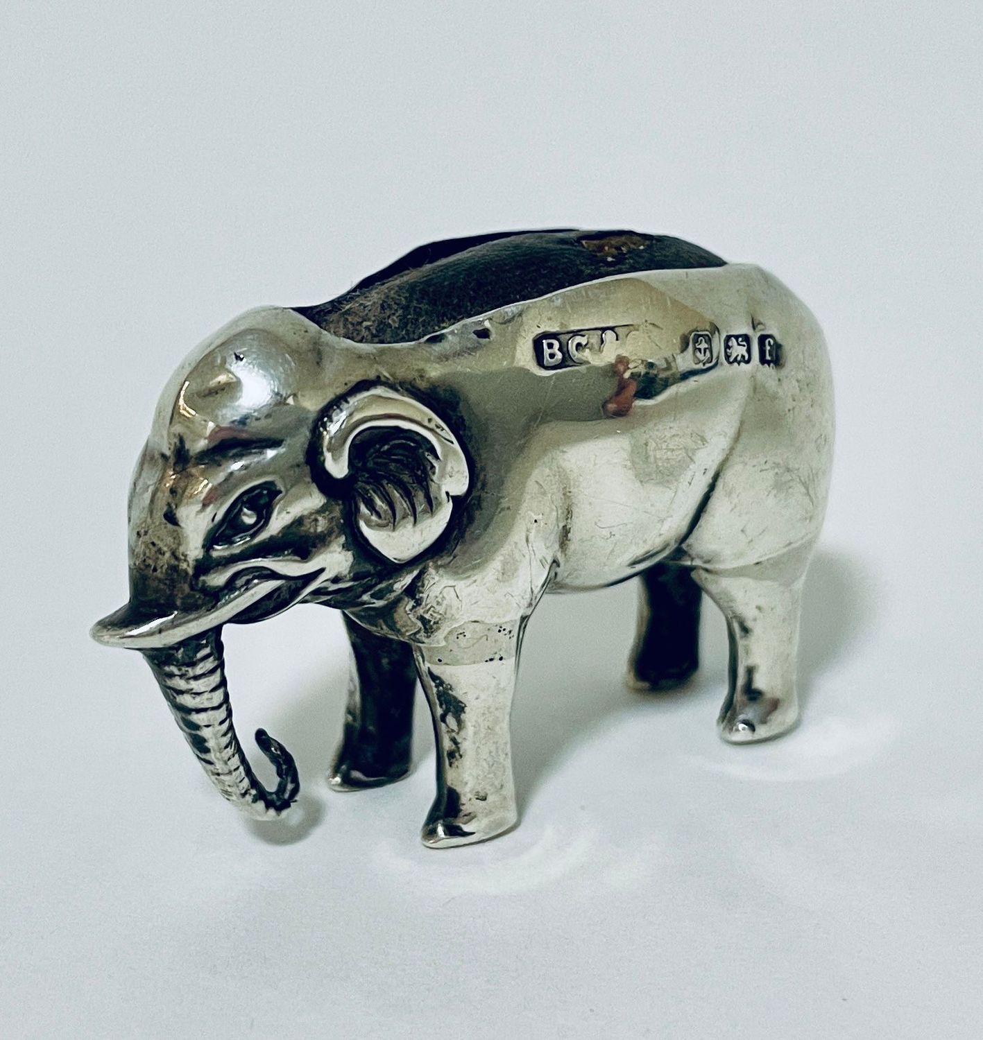 Edwardian Silver Elephant Pin Cushion
