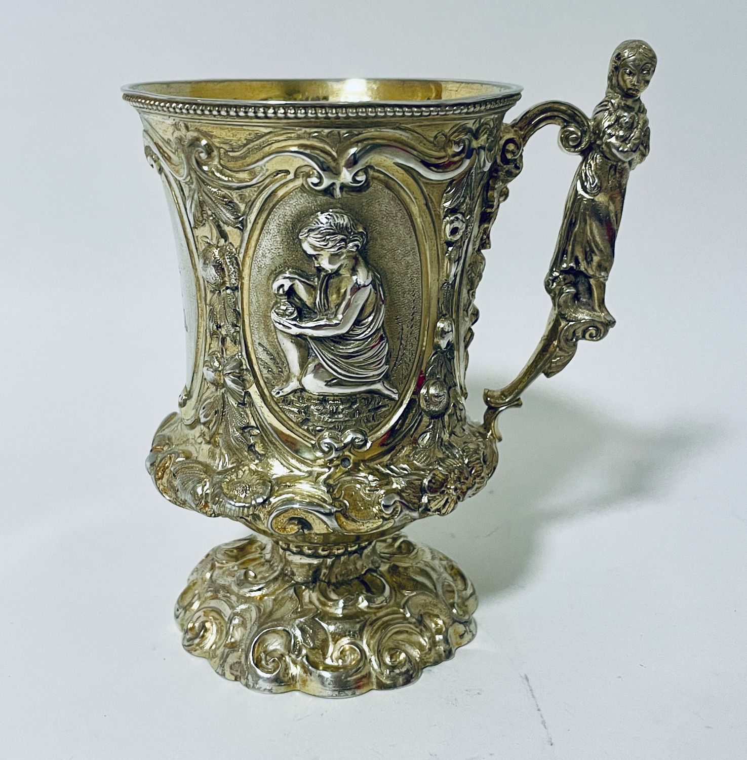 Victorian Silver Gilt Christening Cup