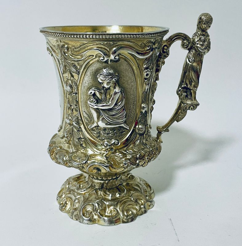 Victorian Silver Gilt Christening Cup