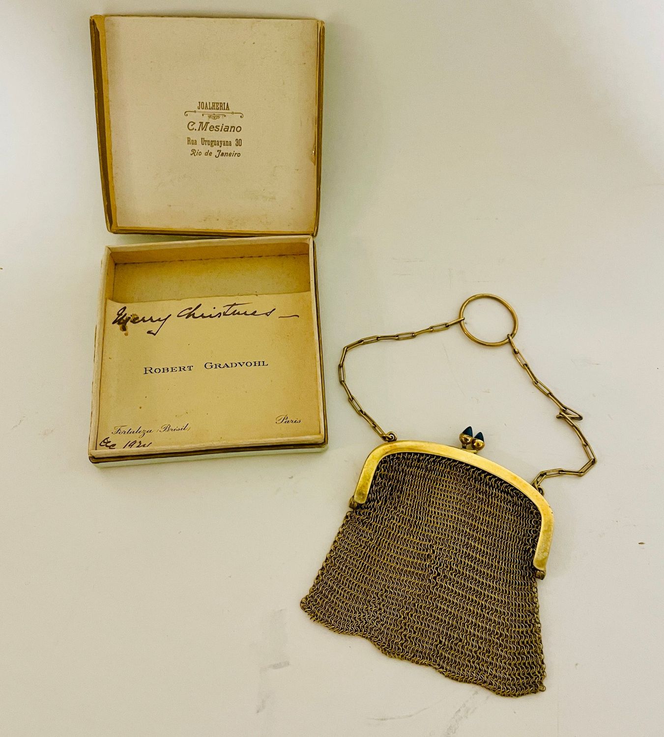 Art Deco Gold Plated Purse