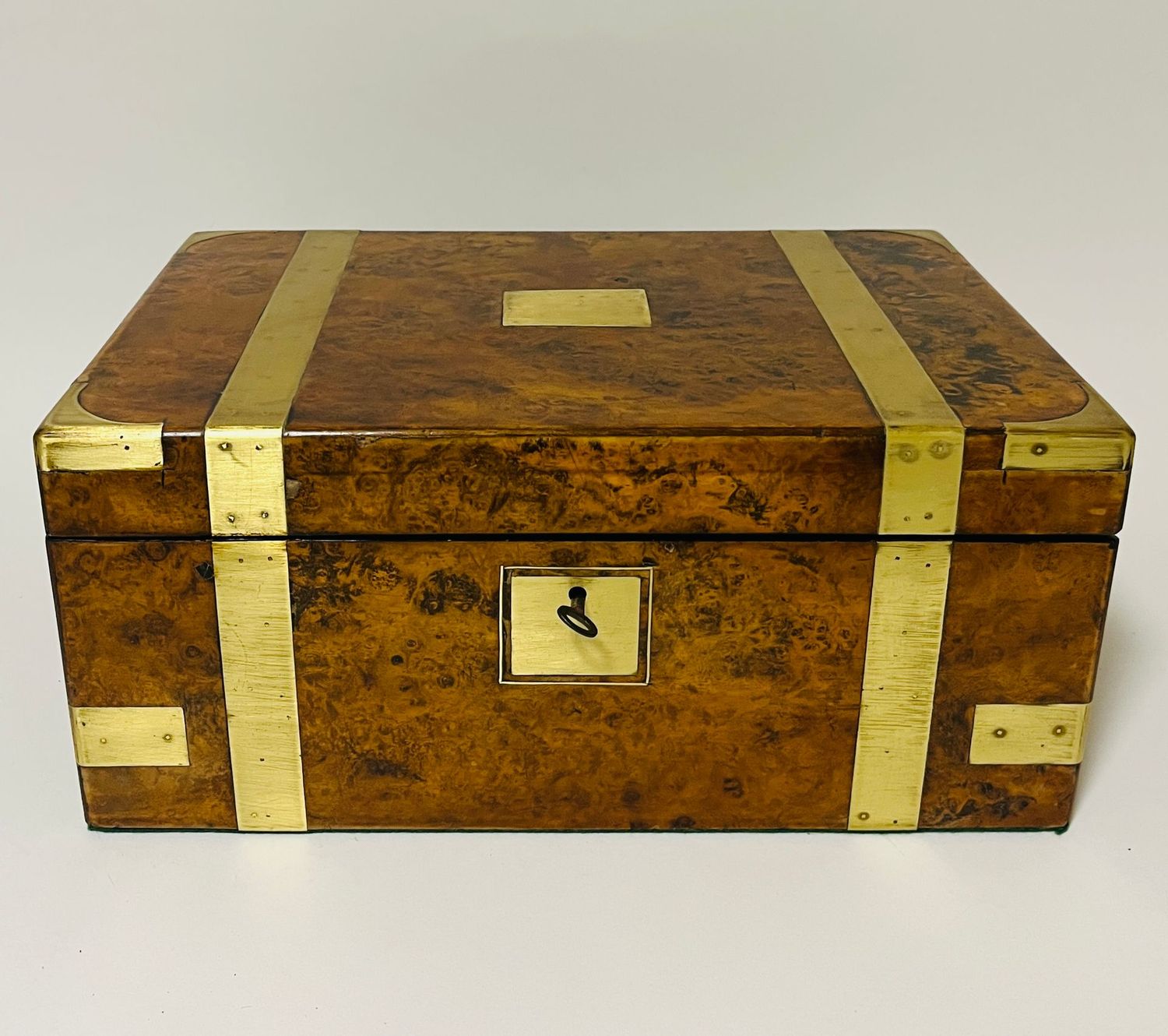 Victorian Burr Walnut Writing Slope with Secret Drawers
