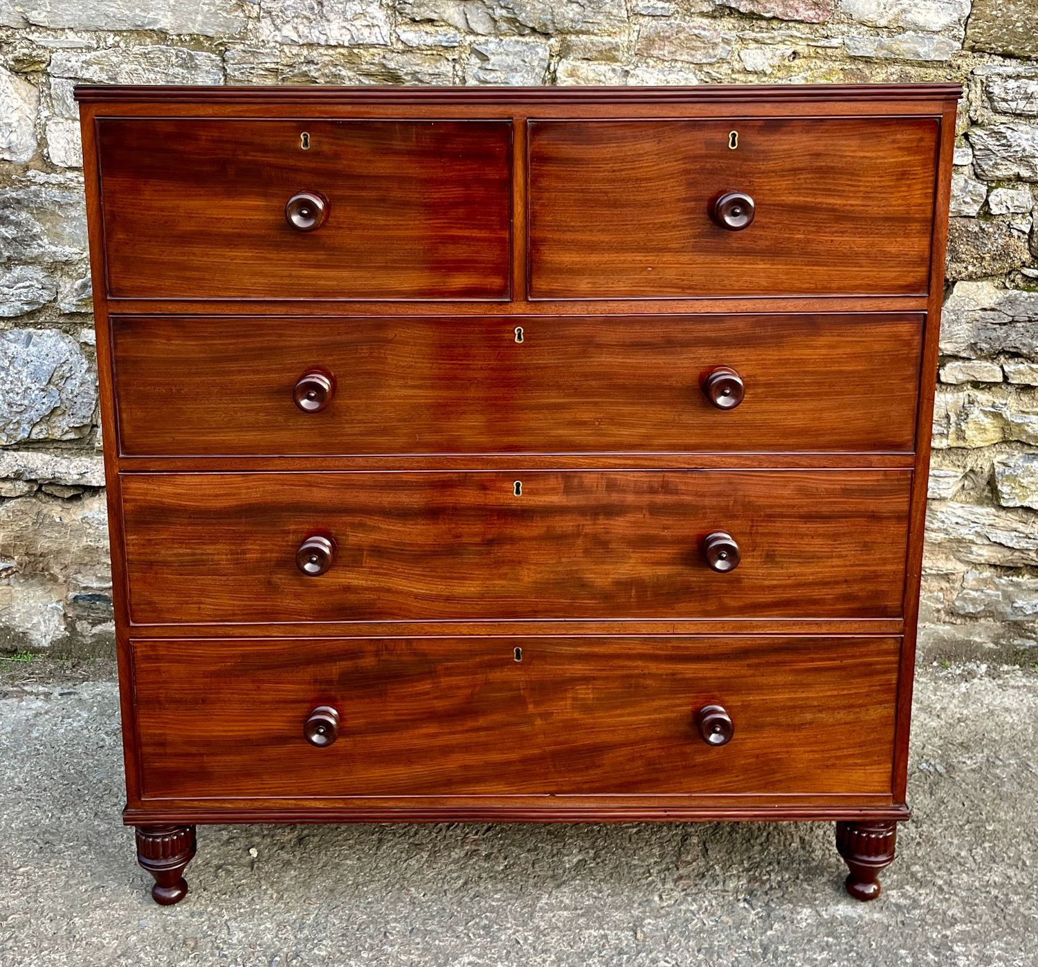 ​Large Victorian Mahogany Chest Of Drawers