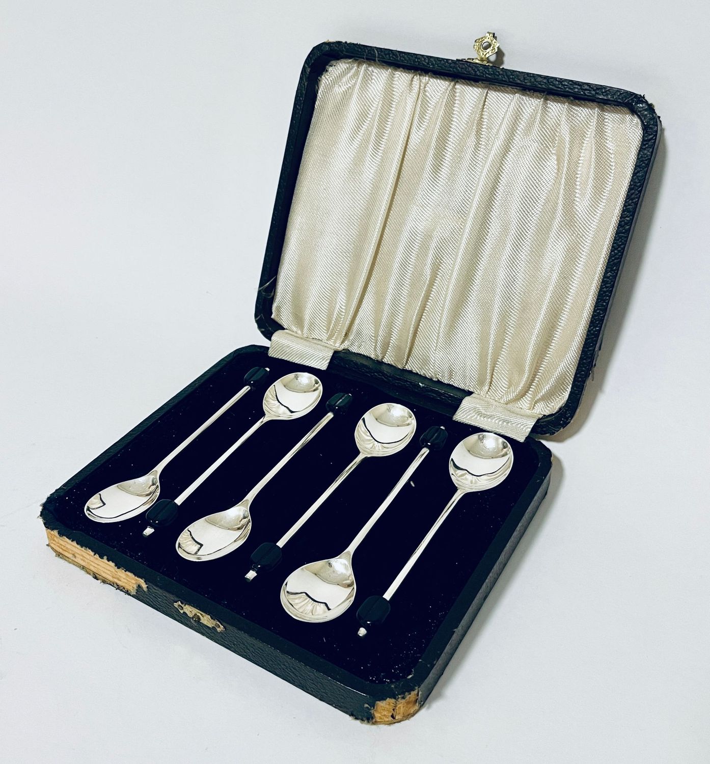 Set of 6 Art Deco Silver Coffee Spoons