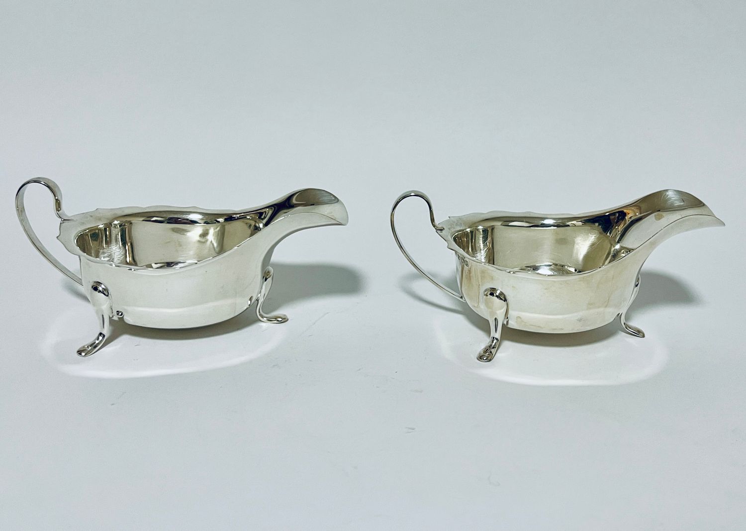 Pair of Antique Silver Sauce Boats