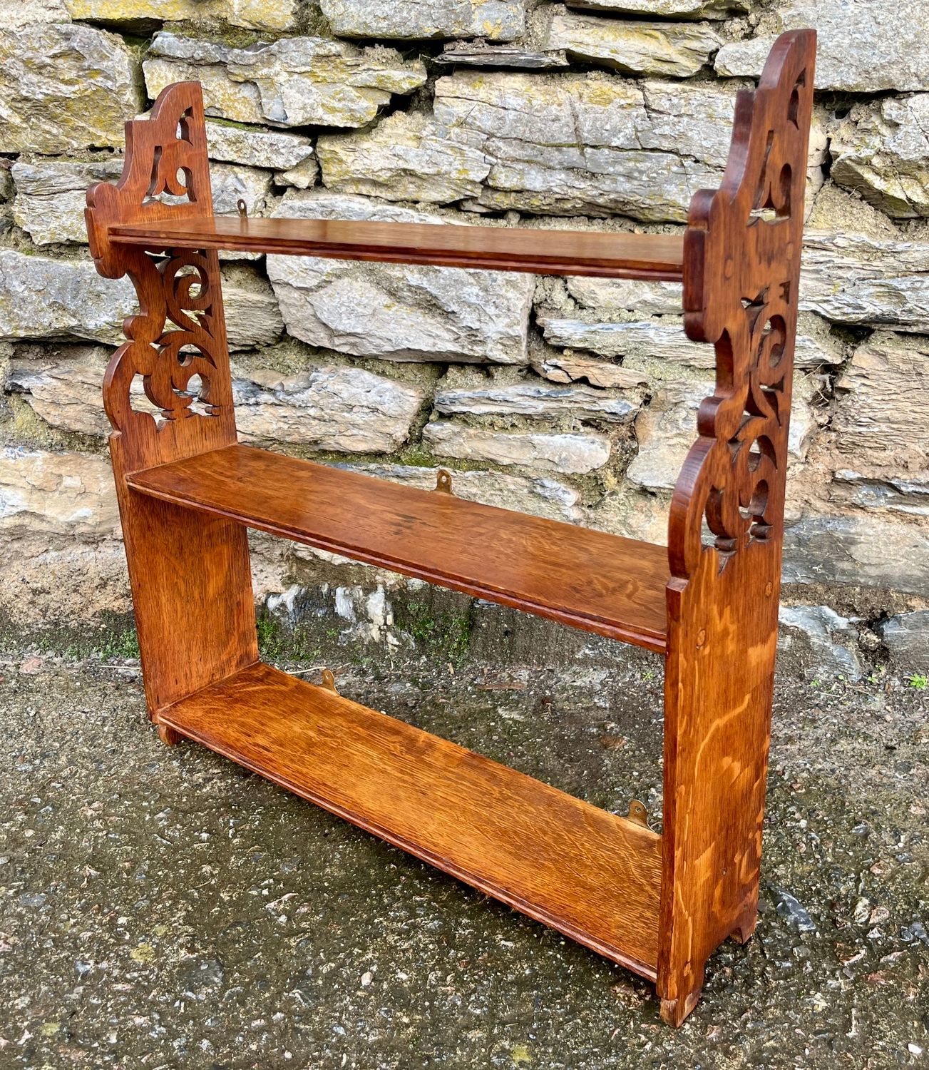 Antique Oak Wall Shelves