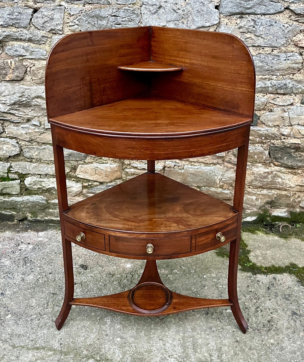 Georgian Mahogany Corner Washstand