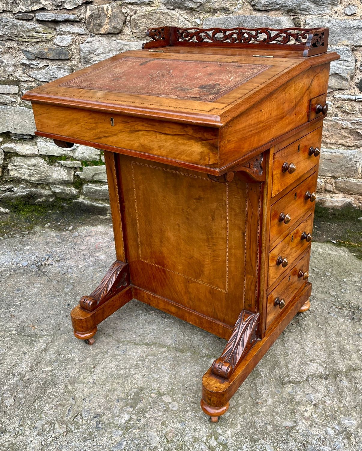​Victorian Walnut Davenport