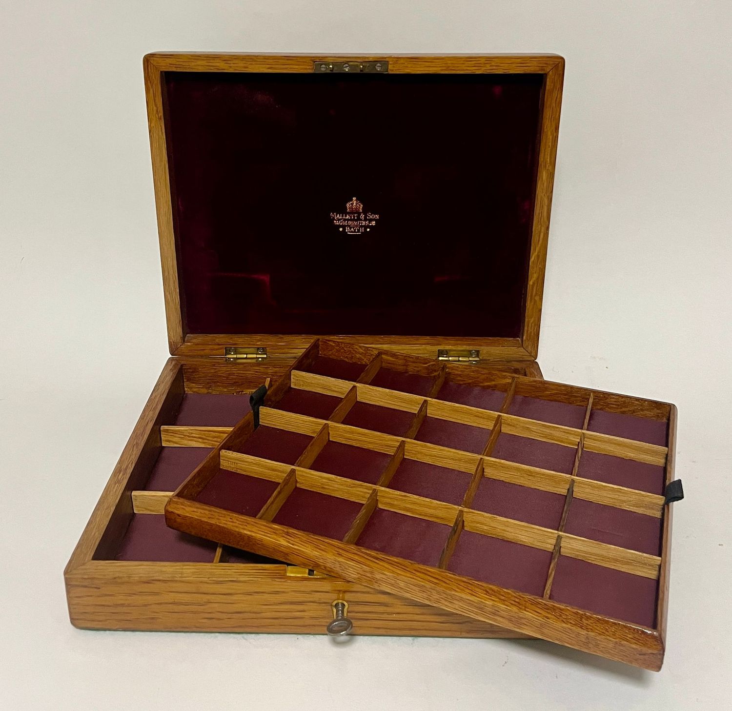 Antique Oak Collectors Box