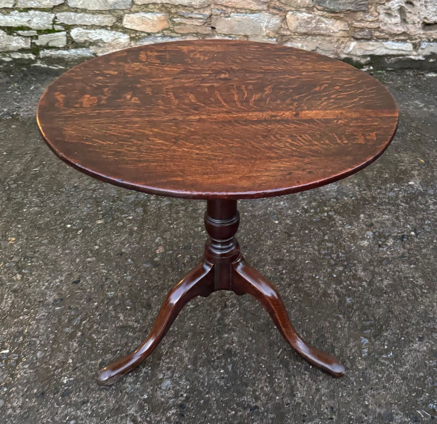 Georgian Oak Tilt Top Occasional Table
