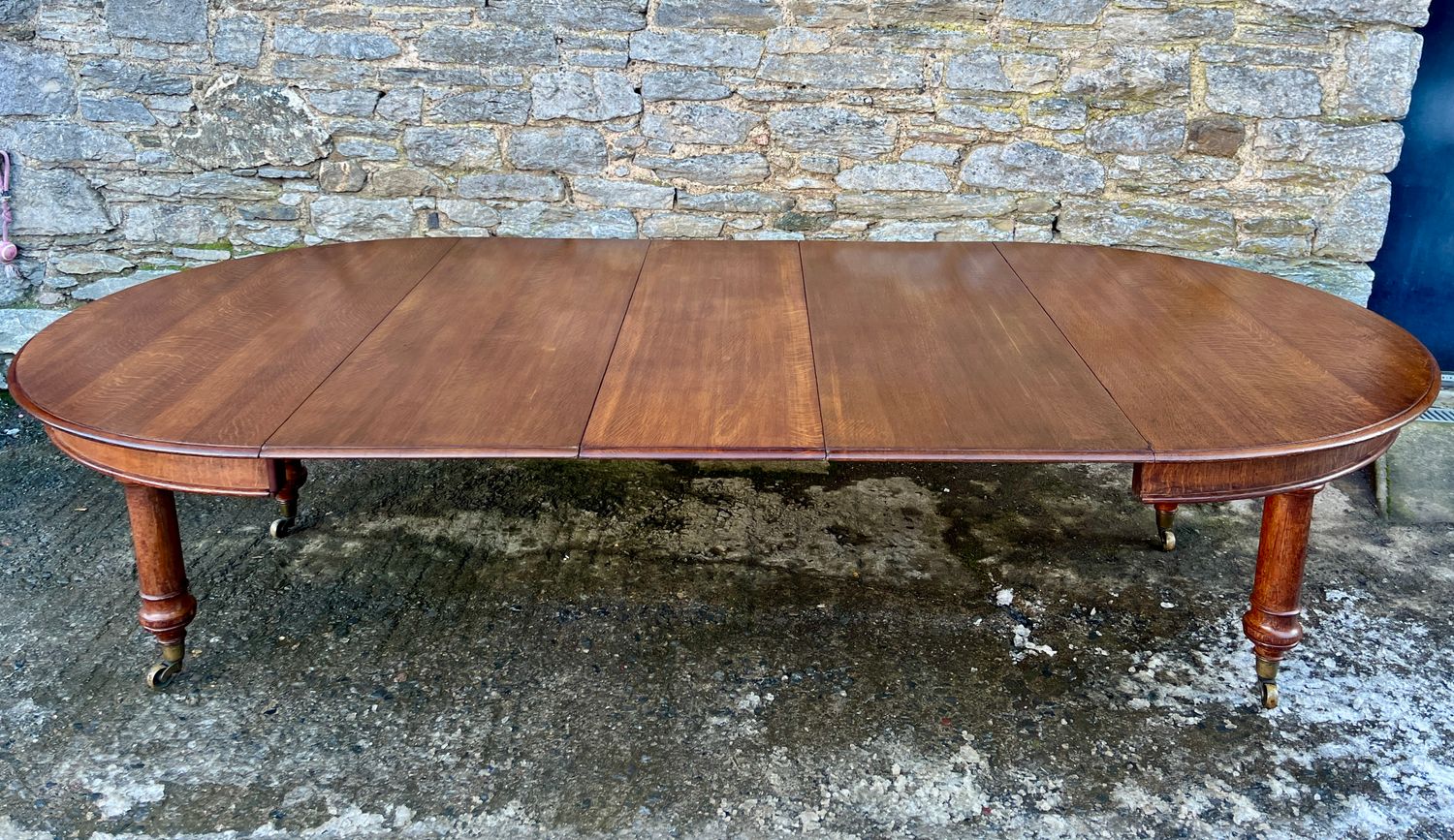 Victorian Oak Extending Dining Table by Howard & Sons