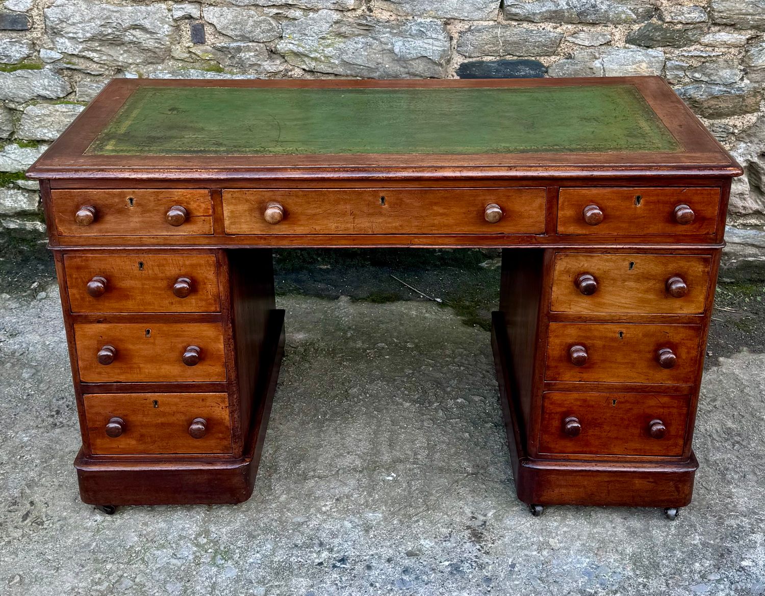 Victorian Mahogany Pedestal Desk