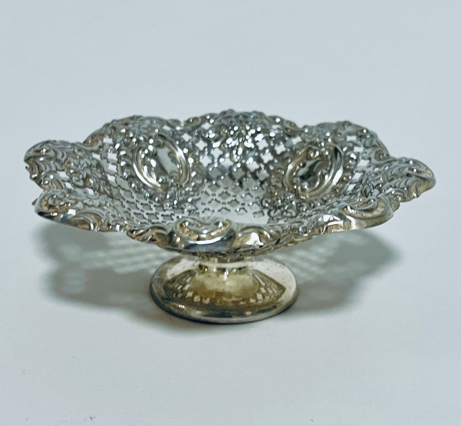 ​Antique Silver Pierced Dish