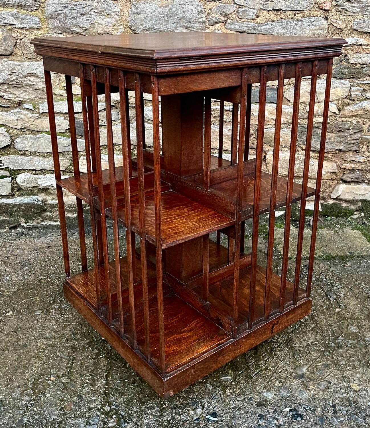 ​Antique Oak Revolving Bookcase