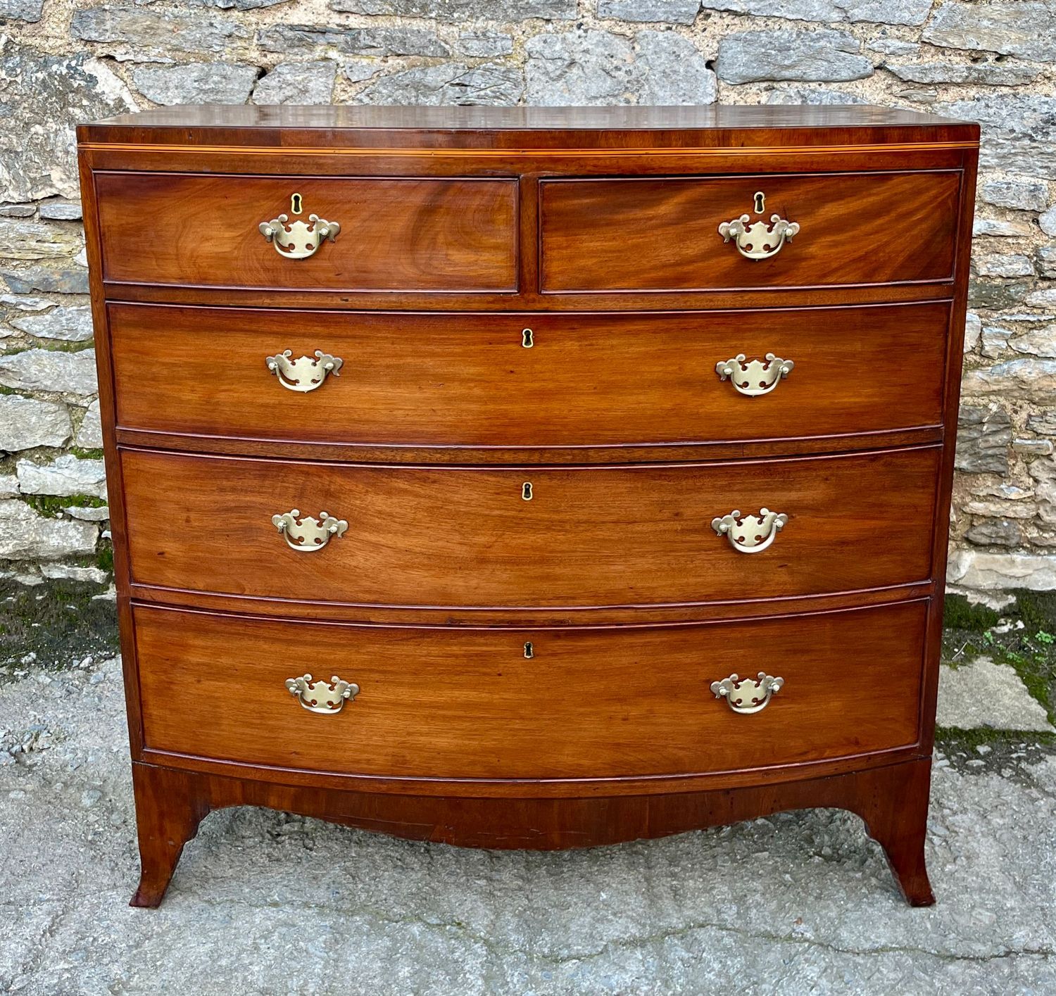 Regency Mahogany Bow Front Chest of Drawers