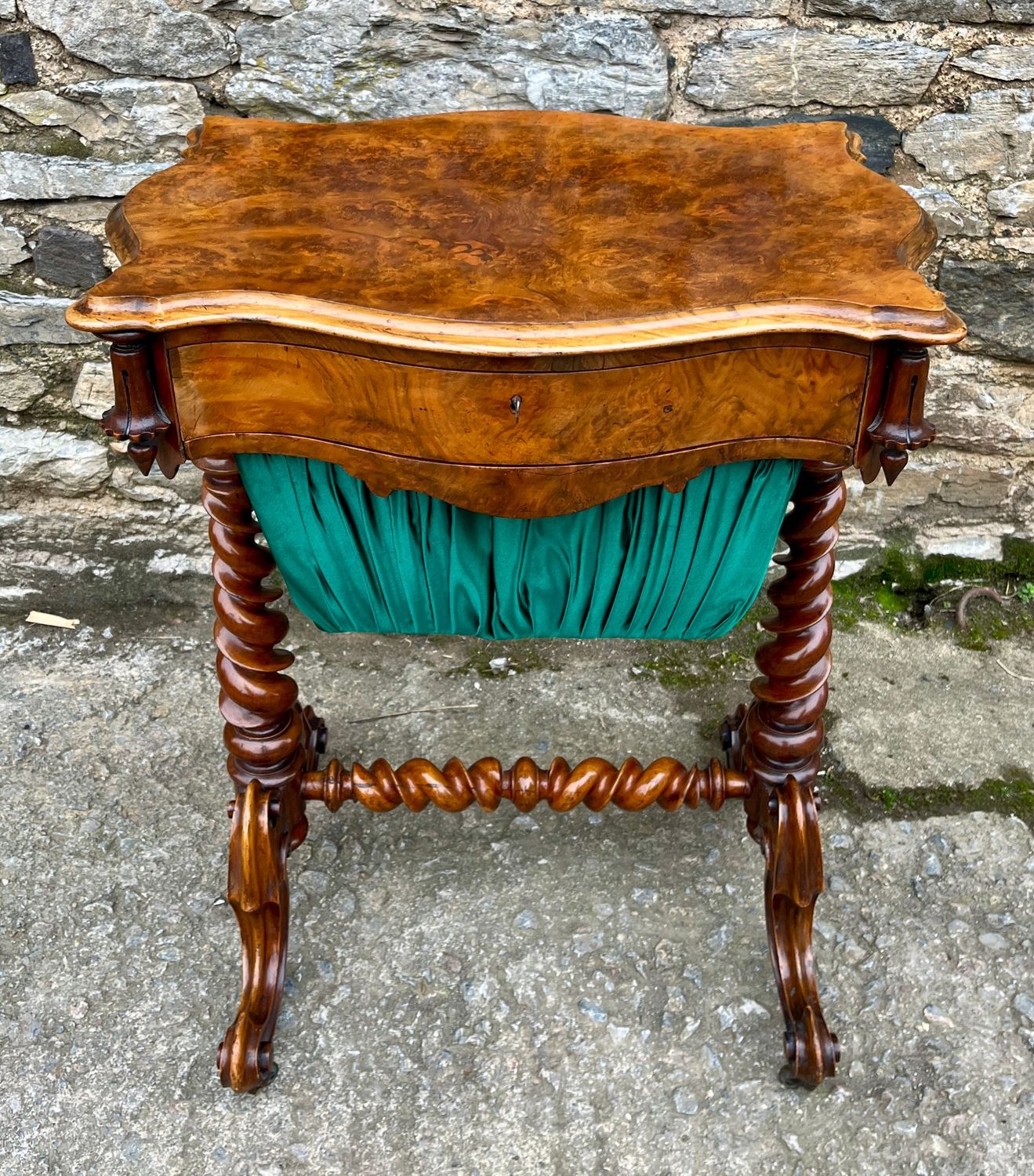 Victorian Walnut Sewing Table