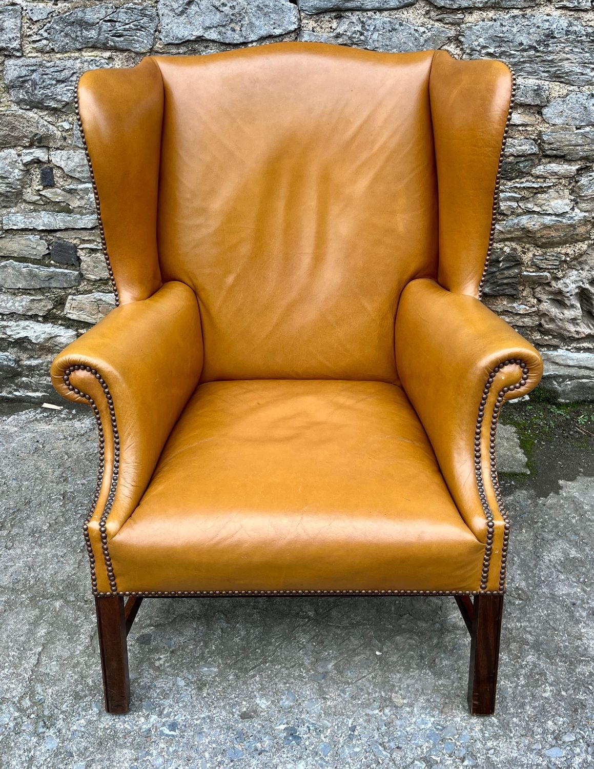 Victorian Leather Wing Armchair