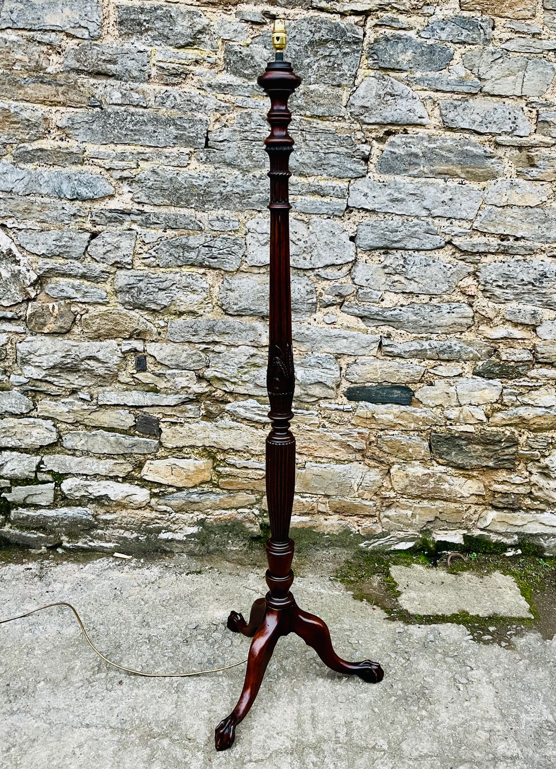 Antique Mahogany Standard Lamp