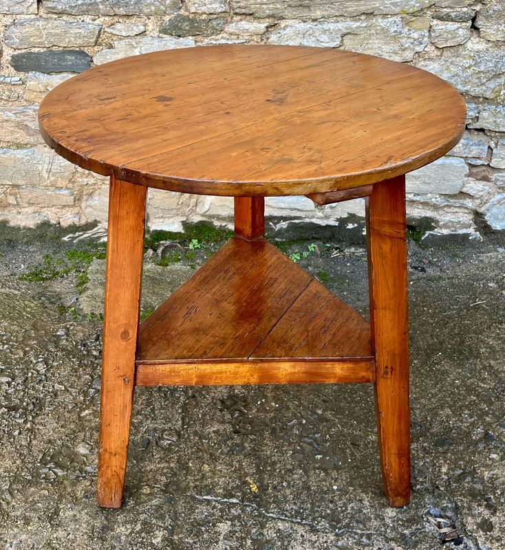 Antique Pine Cricket Table