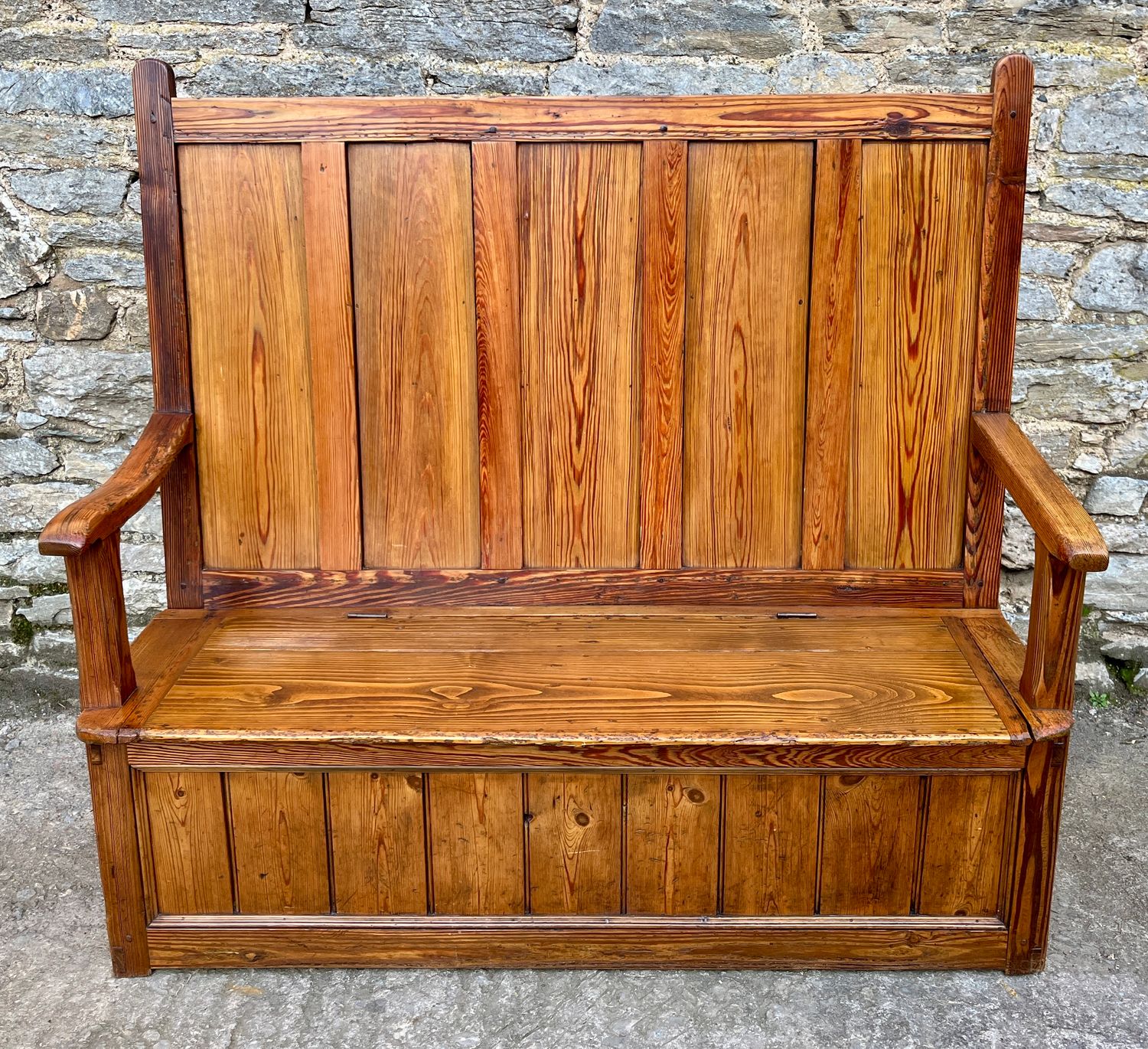 ​Antique Welsh Pine Box Settle