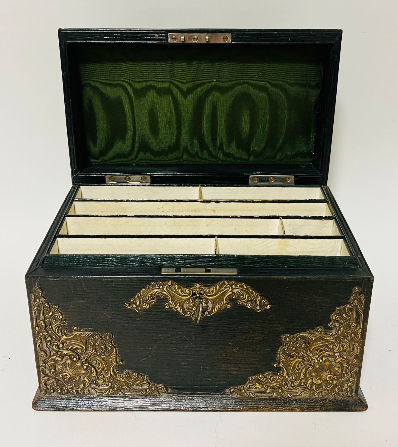Antique Leather Stationery Box