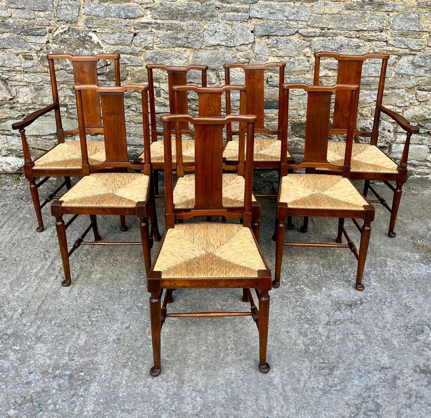 ​Set of 8 Arts and Crafts Dining Chairs