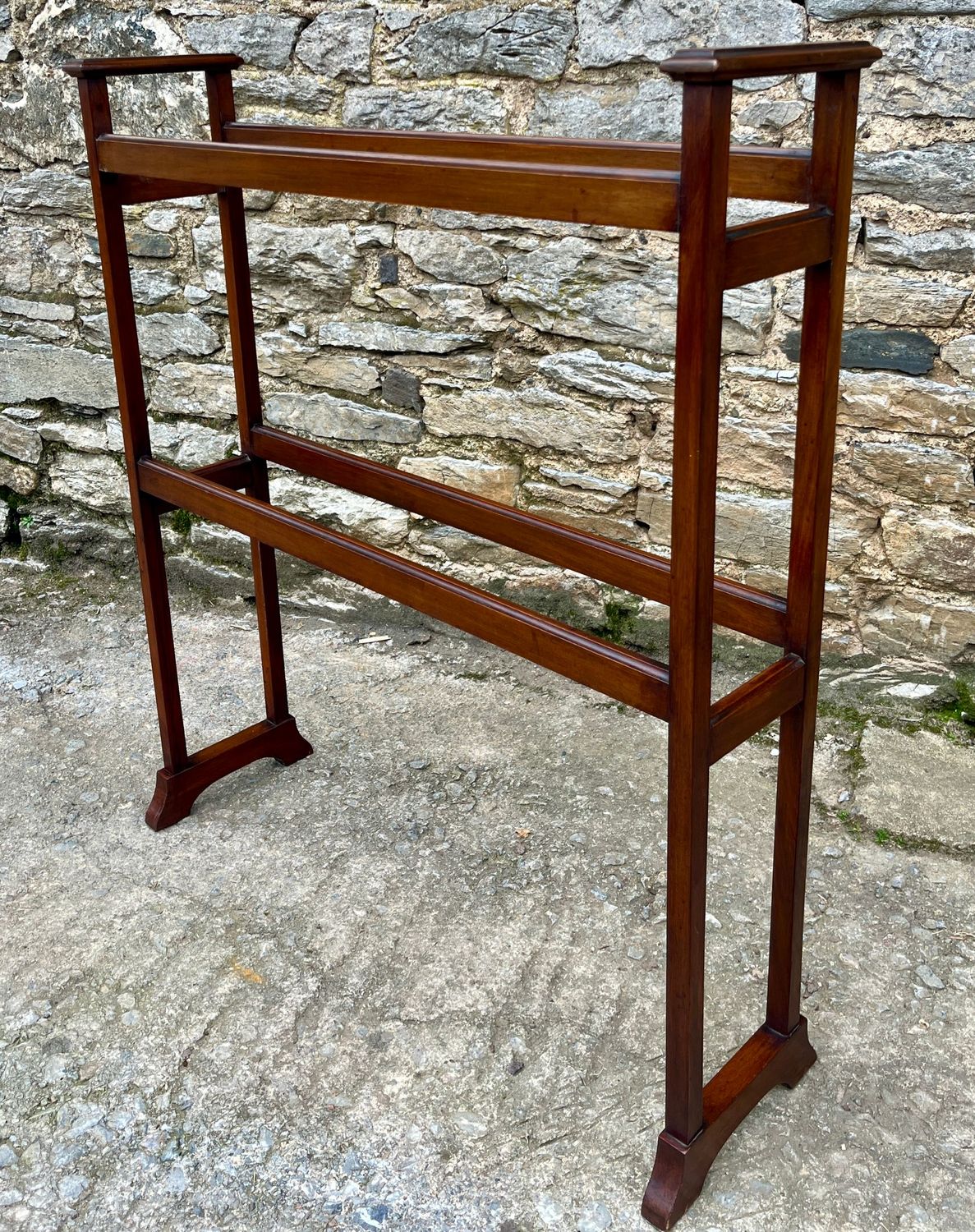 Large Edwardian Mahogany Towel Rail
