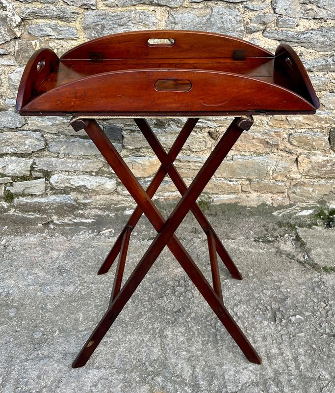 Georgian Mahogany Folding Butlers Tray