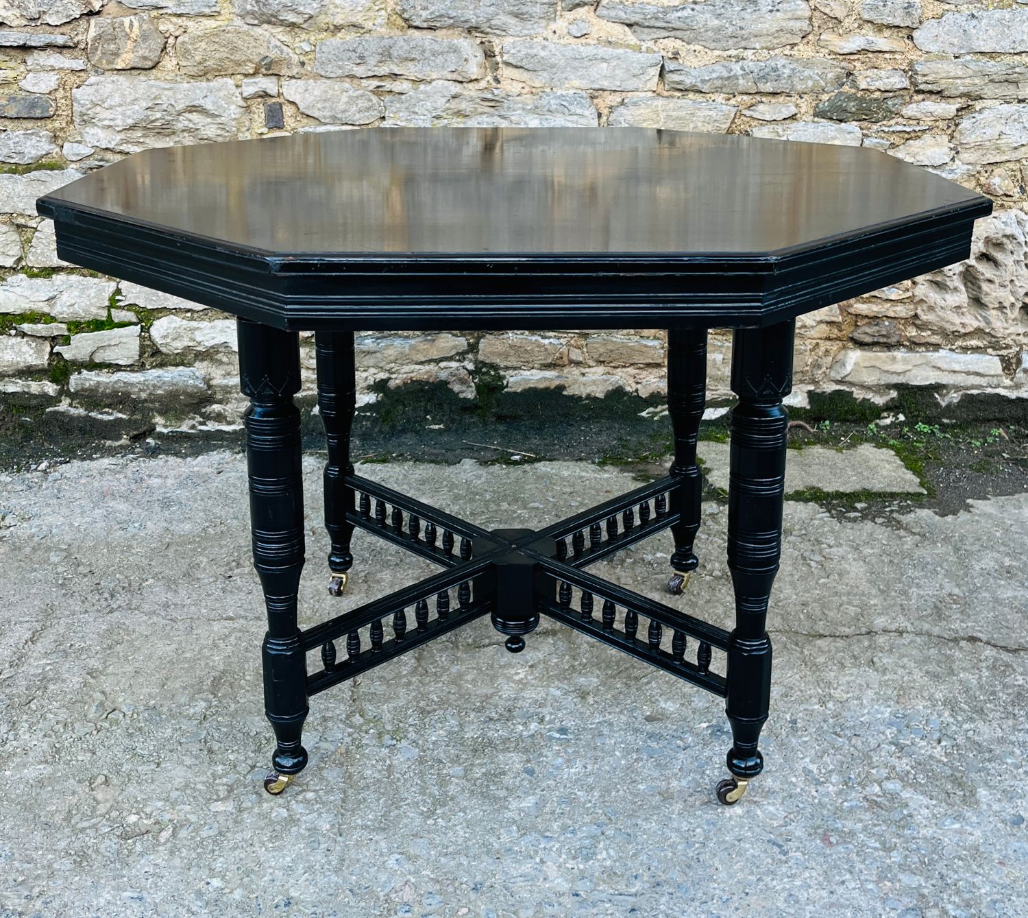 Ebonised Aesthetic Movement Centre Table
