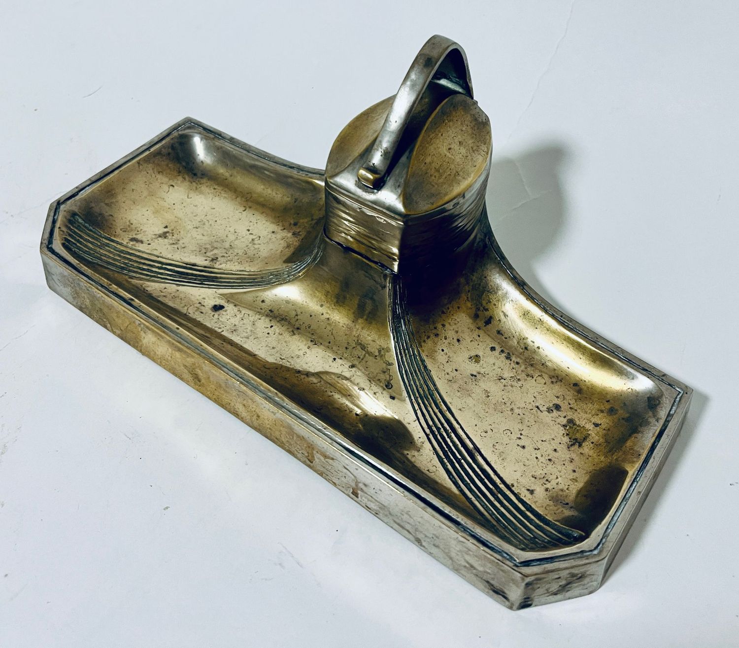 Art Nouveau Silver Plated Desk Stand