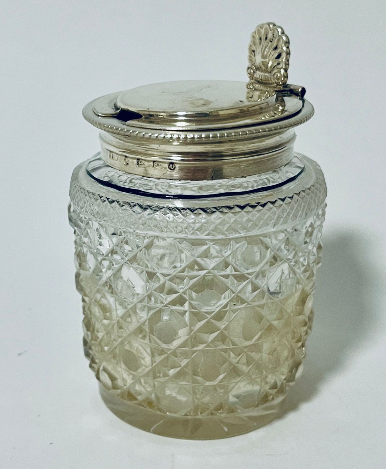 Victorian Silver Topped Marmalade Pot