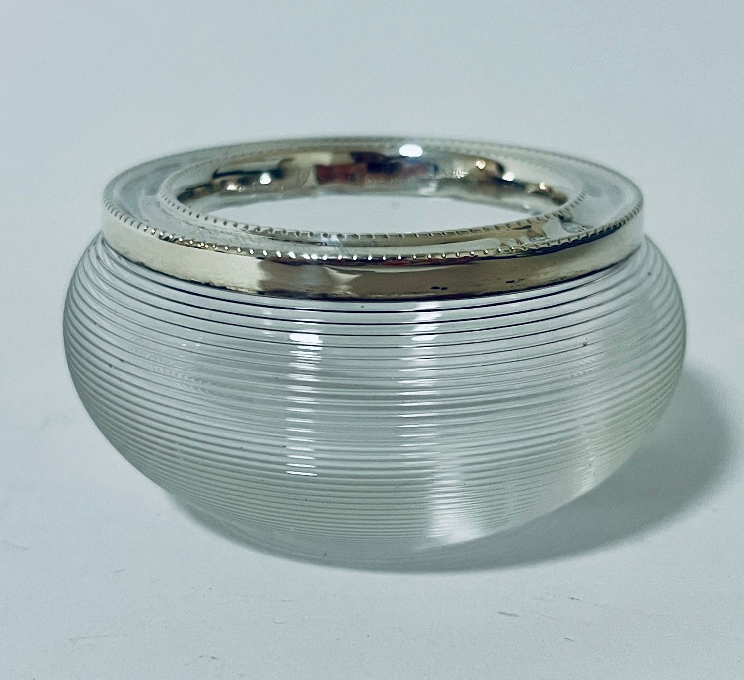 Victorian Match Strike with Silver Rim