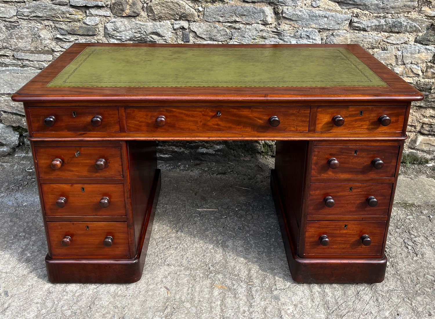 Victorian Mahogany Pedestal Desk
