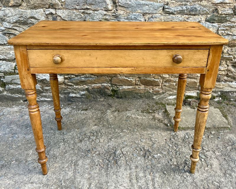 Antique Stripped Pine Side Table
