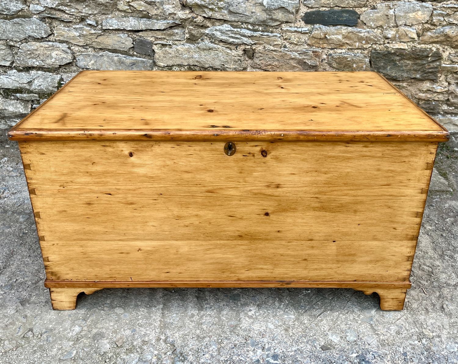 ​Antique Stripped Pine Blanket Box