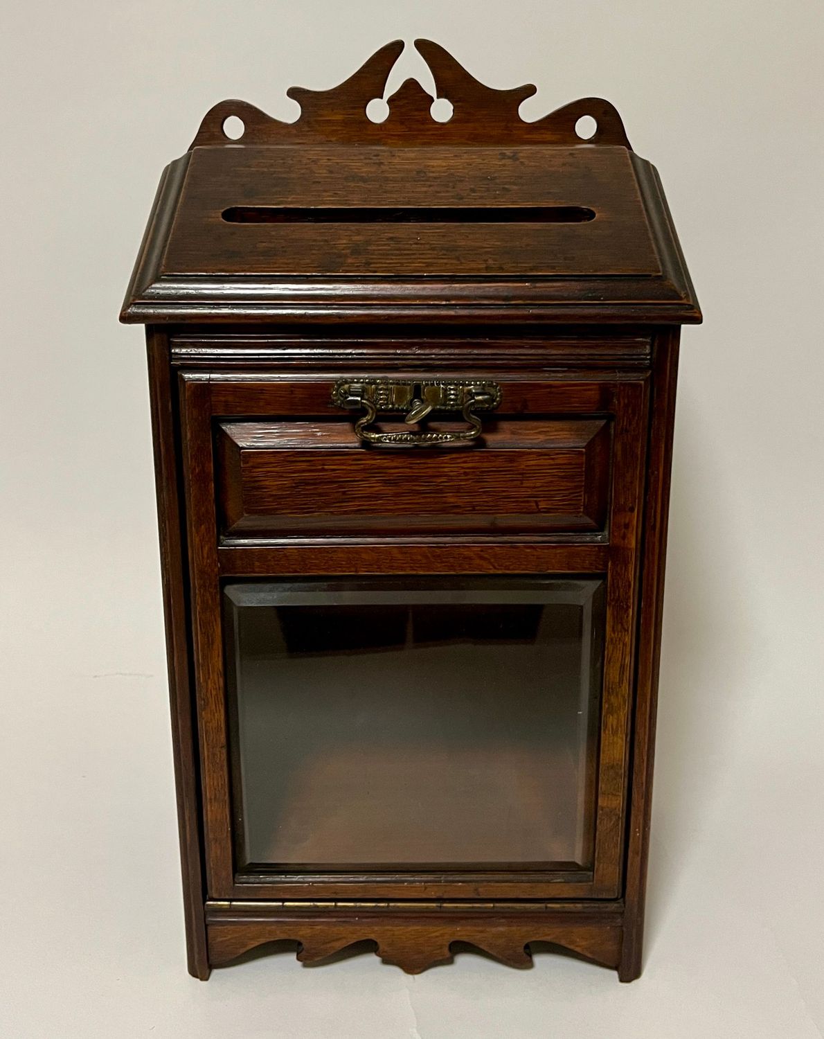 Edwardian Oak Estate Letter Box