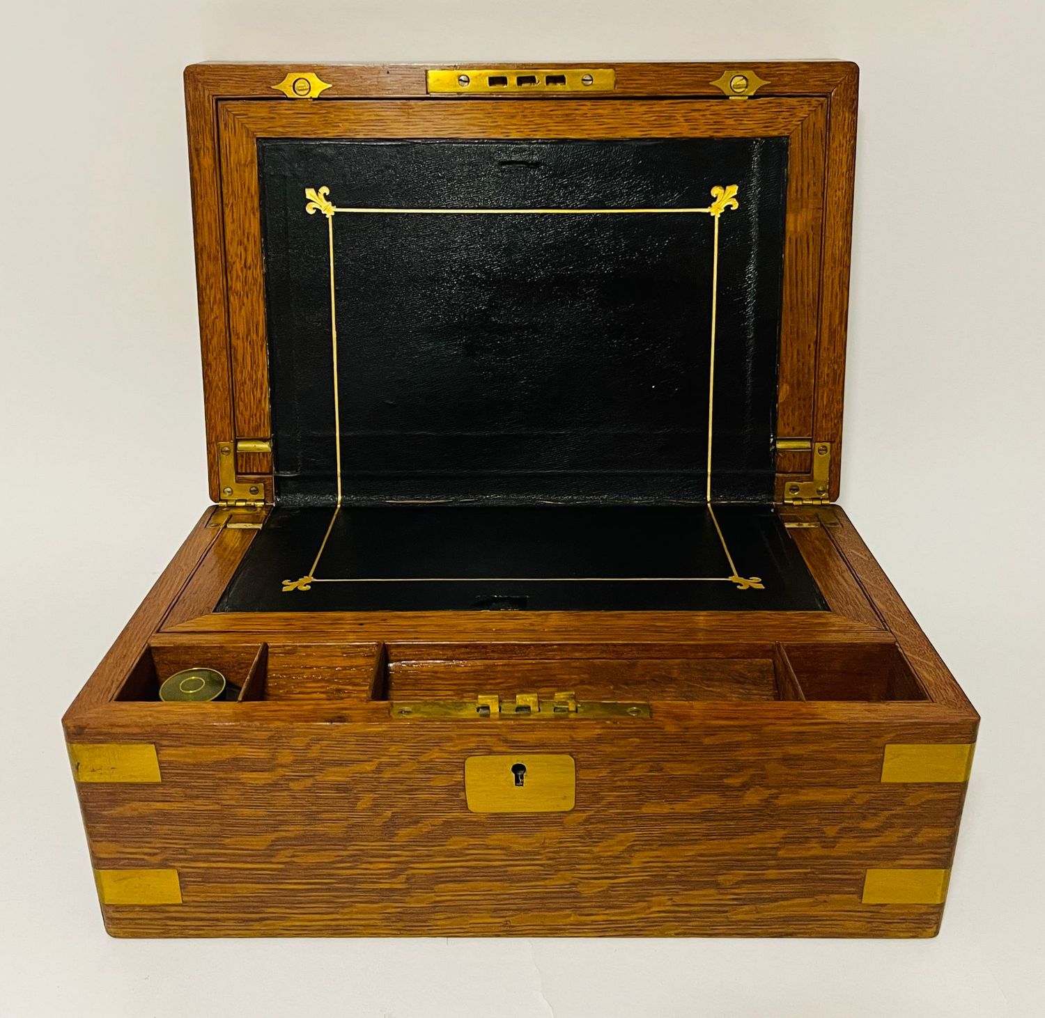 Victorian Oak Writing Slope with Secret Drawers