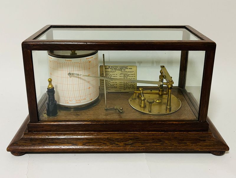 Antique Oak Cased Barograph