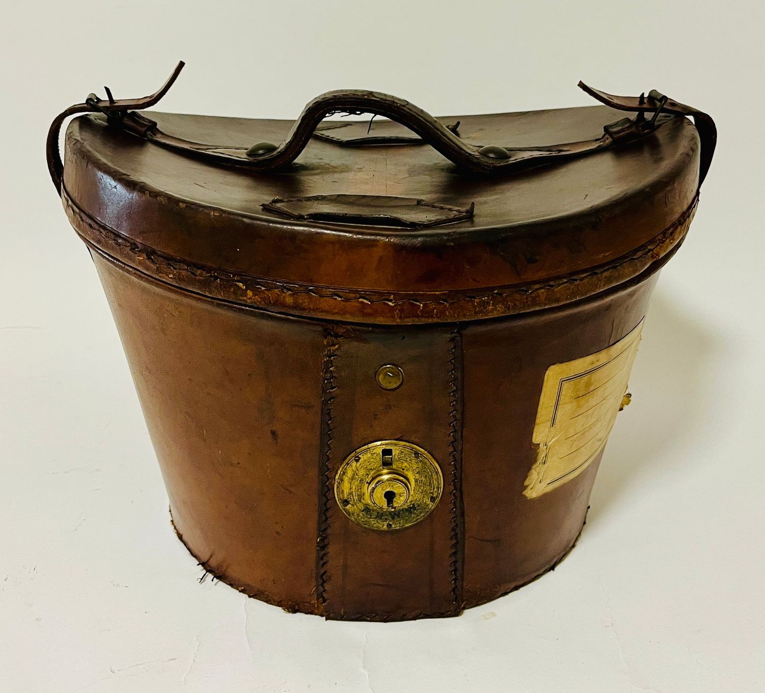 Victorian Leather Top Hat Box