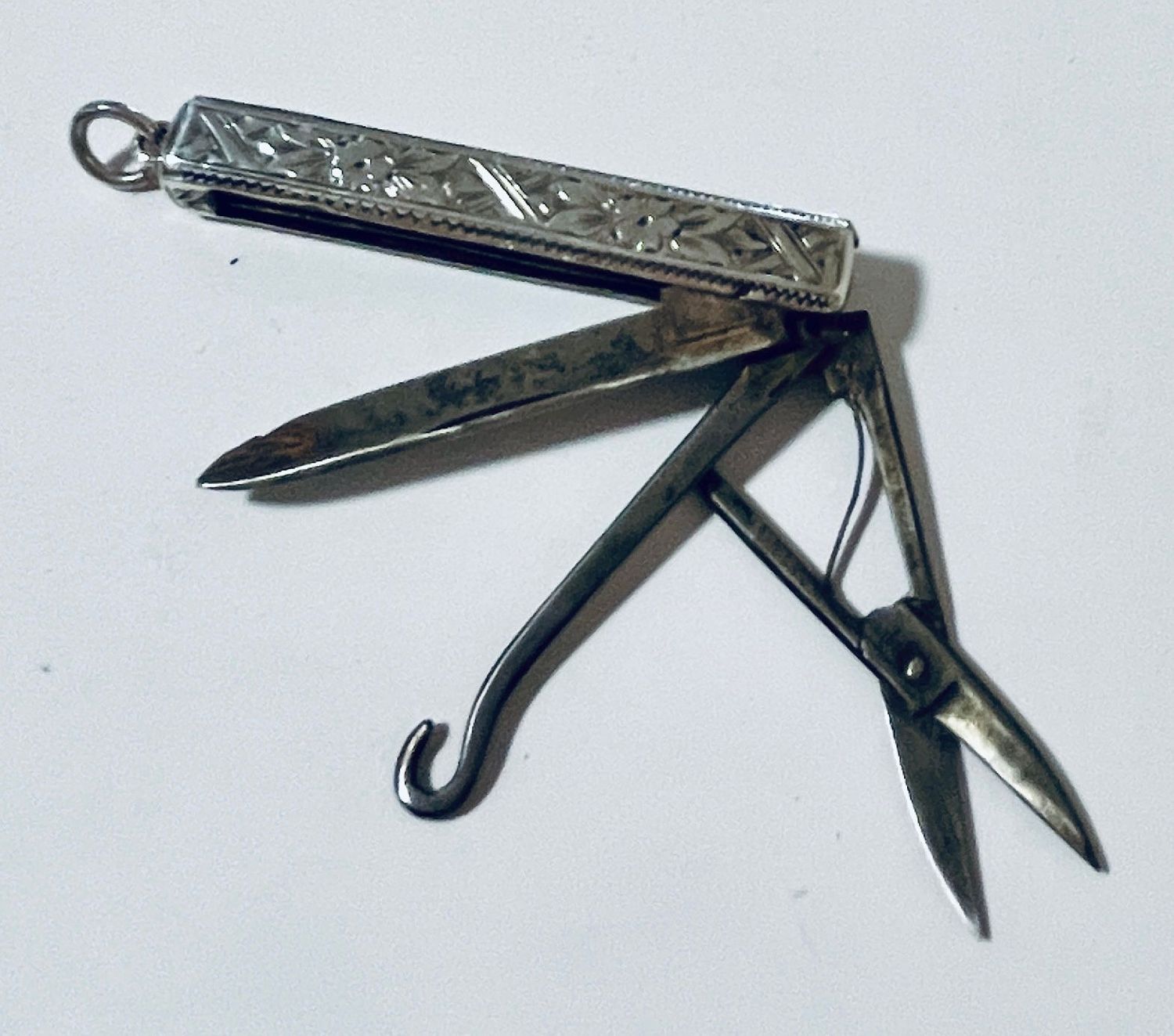 Victorian Silver Chatelaine Folding Tool