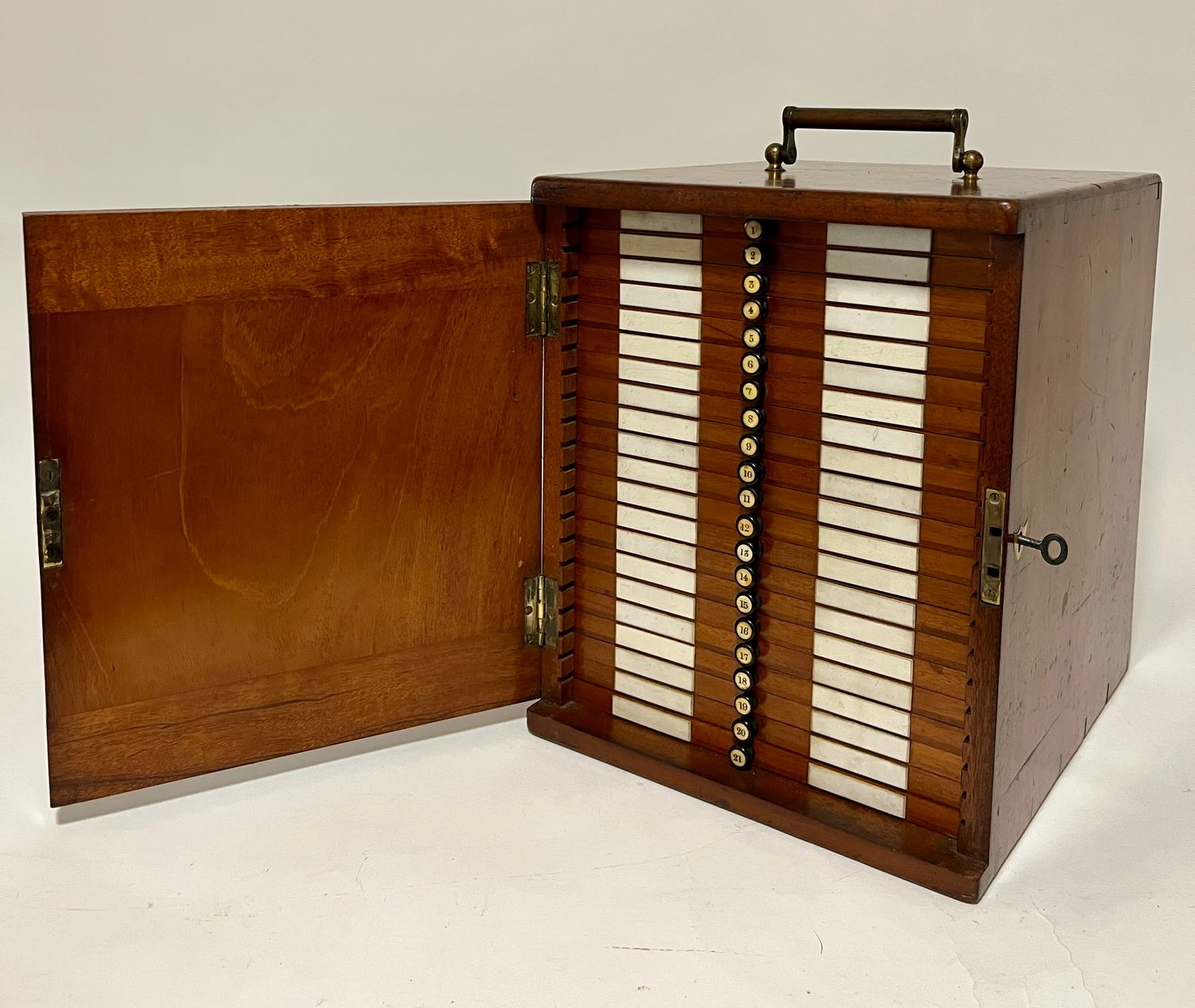 Victorian Mahogany Microscope Slide Cabinet