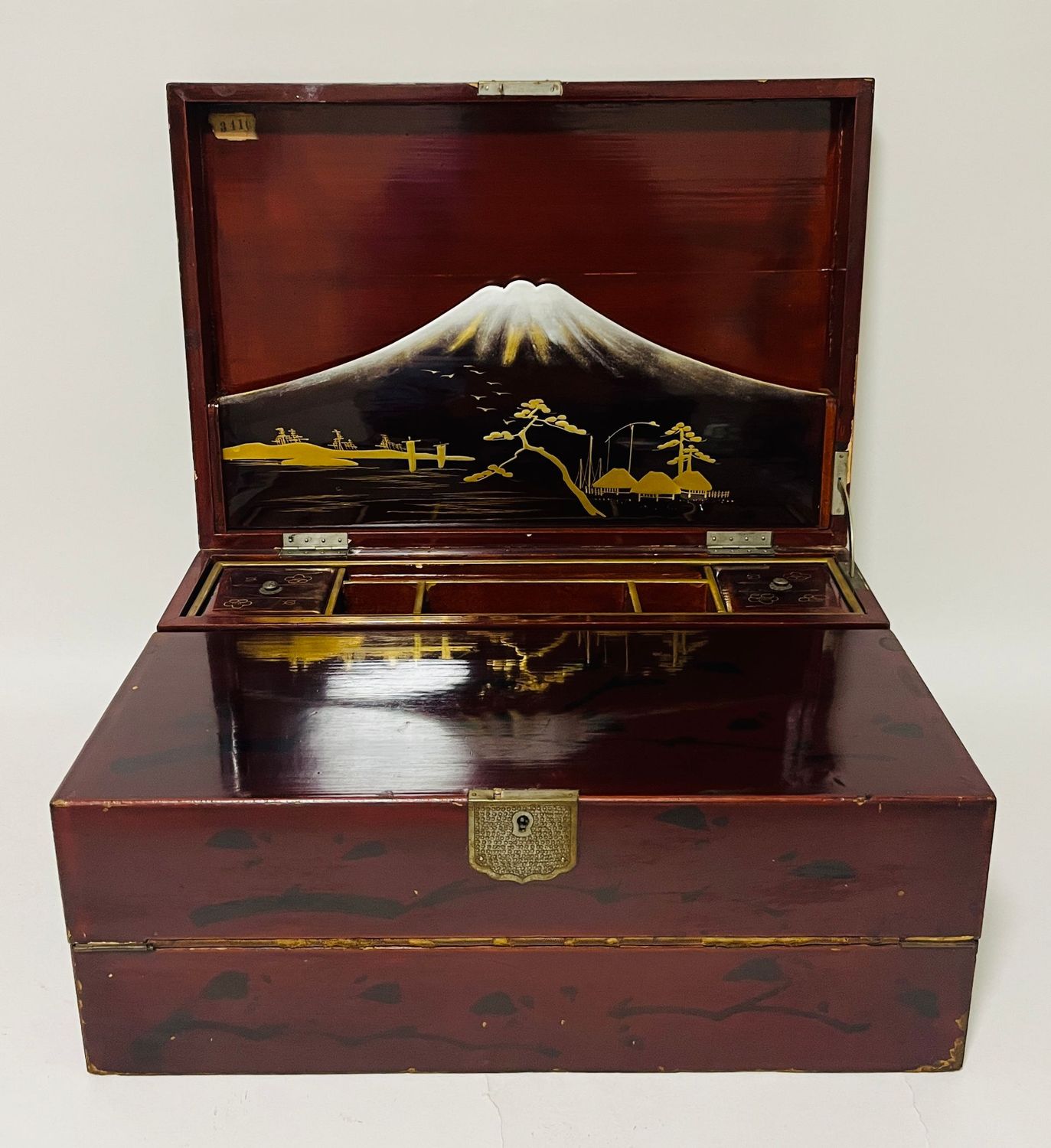 Antique Japanese Lacquer Writing Box